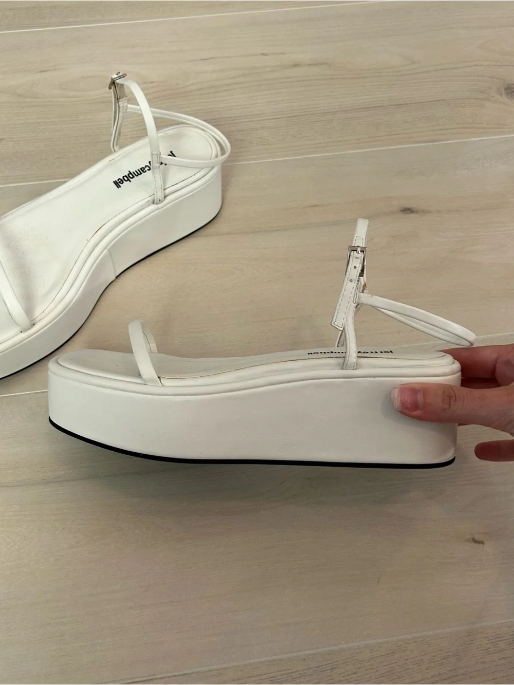 white jeffery campbell platform sandals